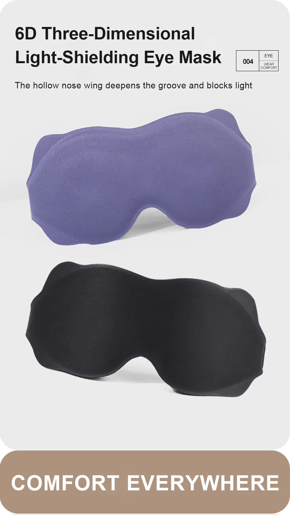 3D Eye Mask – Full Darkness, Memory Foam Comfort