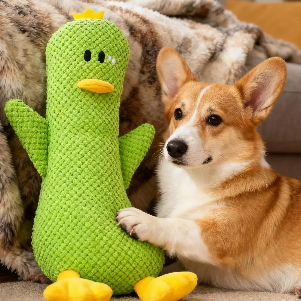 Squeaky Plush Duck Dog Toy
