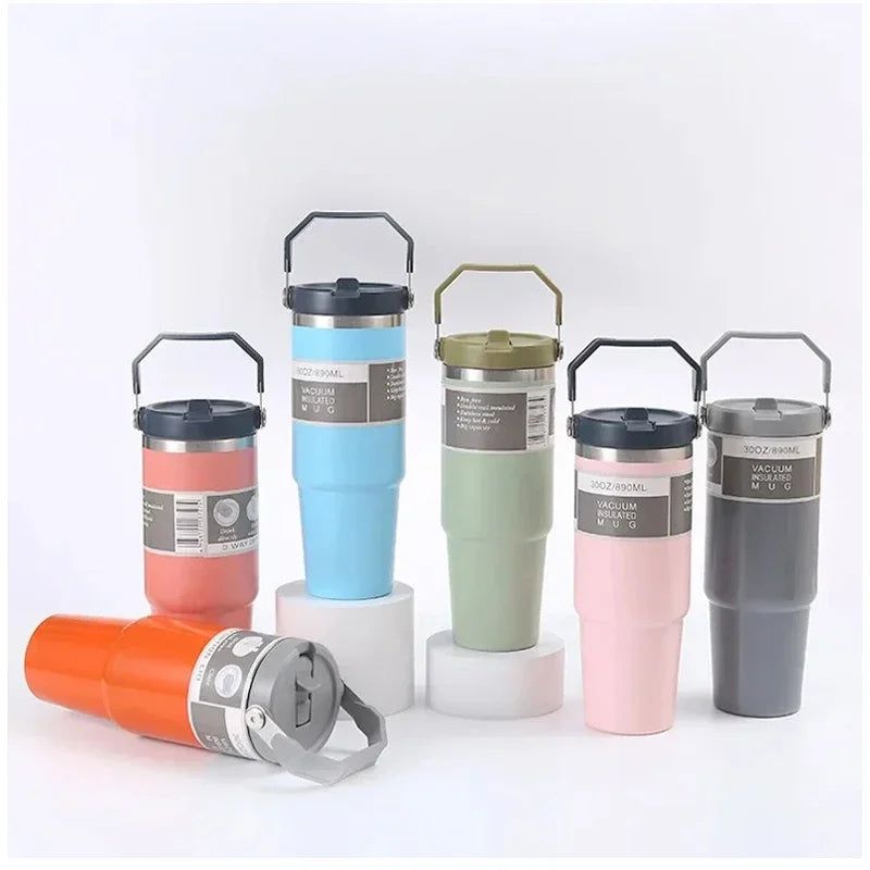 30 oz Stainless Steel Tumbler with Handle