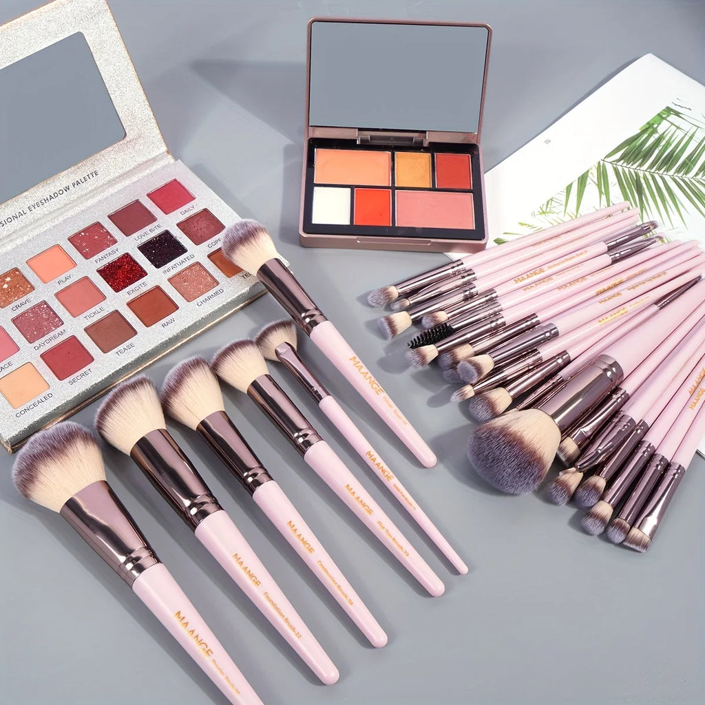 30-Piece Professional Makeup Brush Set with Bag