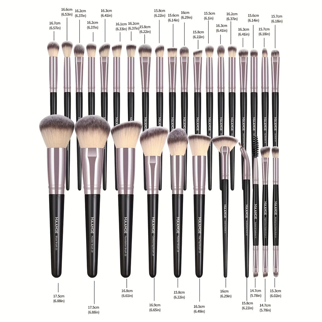 30-Piece Professional Makeup Brush Set with Bag