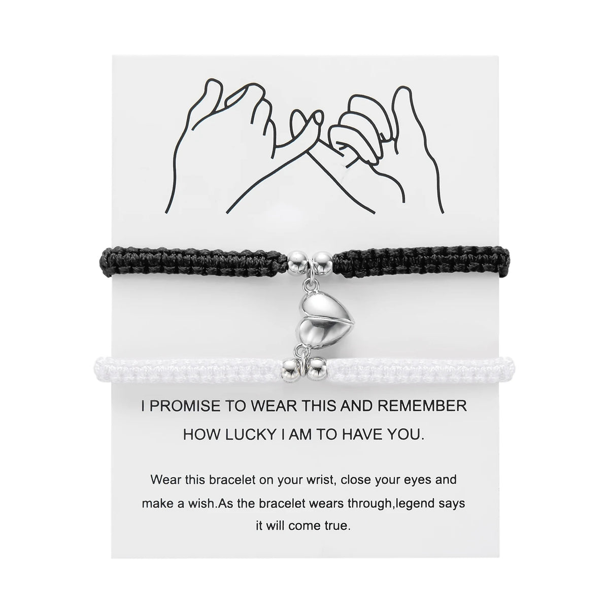 Magnetic Heart Bracelet Set
