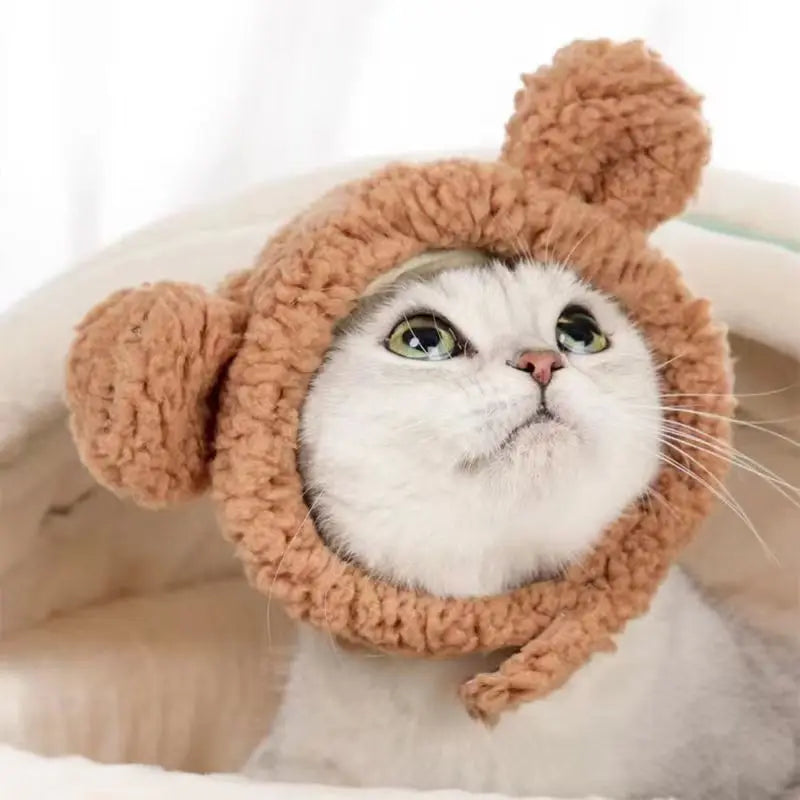 Cozy Animal Hood for Cats & Small Dogs