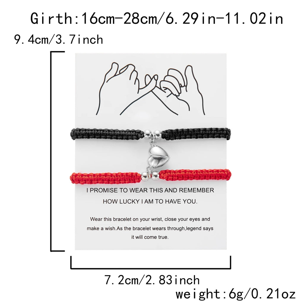 Magnetic Heart Bracelet Set