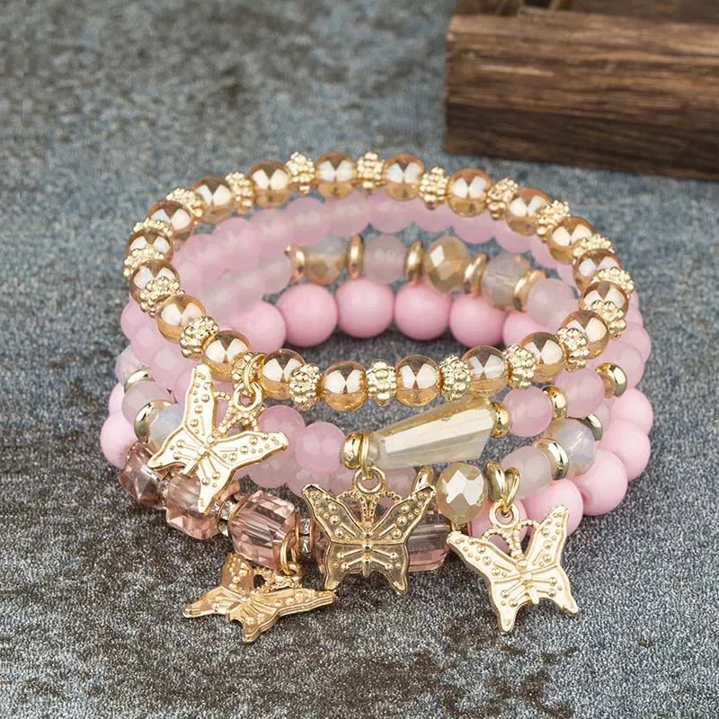Boho Butterfly Bracelet Set