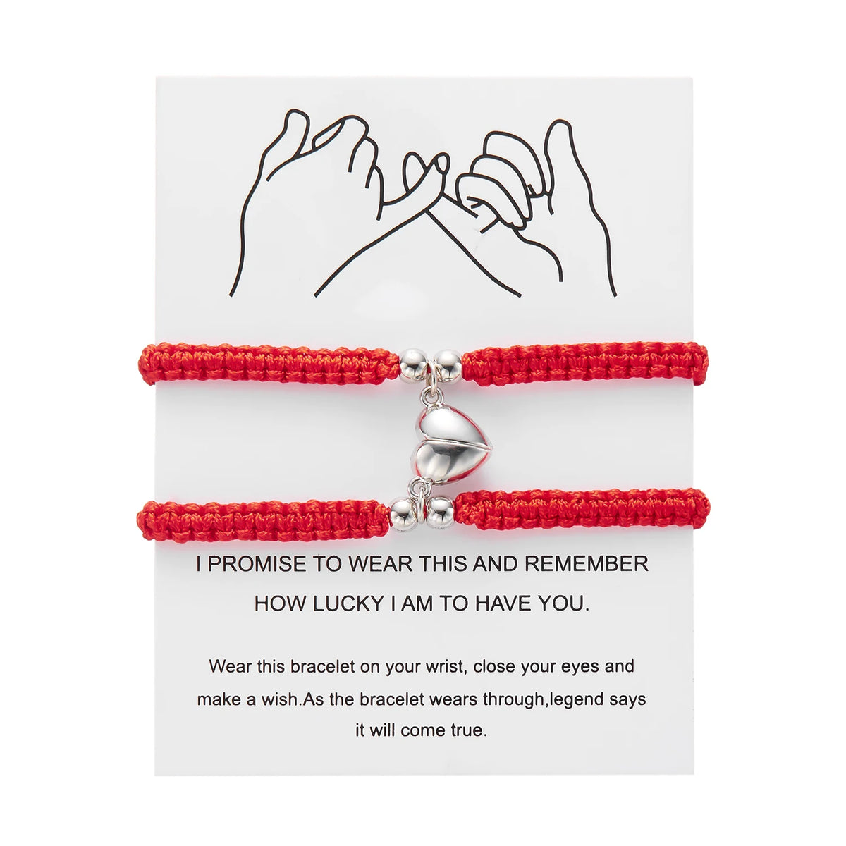 Magnetic Heart Bracelet Set