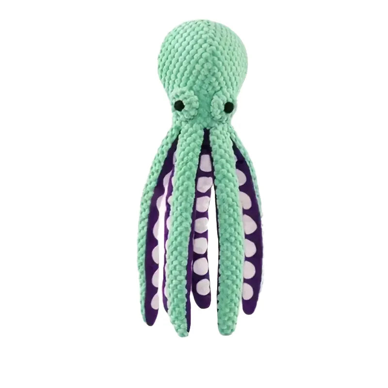 Interactive Squeaky Plush Octopus