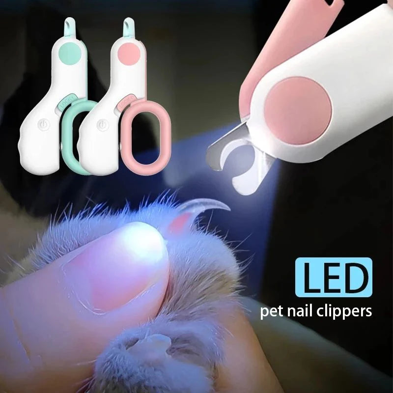 LED Cat Nail Clippers – Safe & Precise Trimmer with Built-In Light