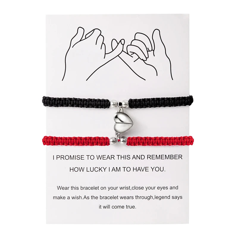 Magnetic Heart Bracelet Set