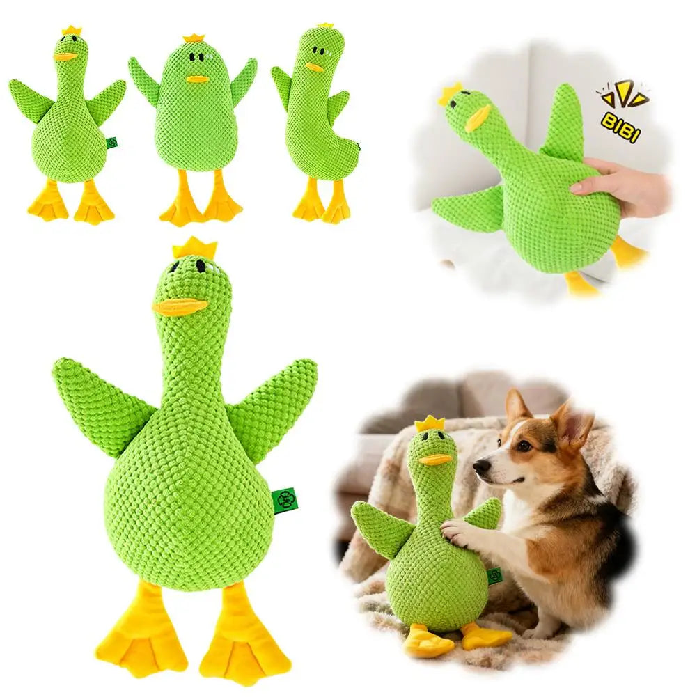 Squeaky Plush Duck Dog Toy