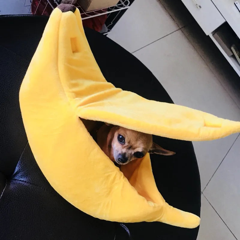 Banana Cozy Cat Bed