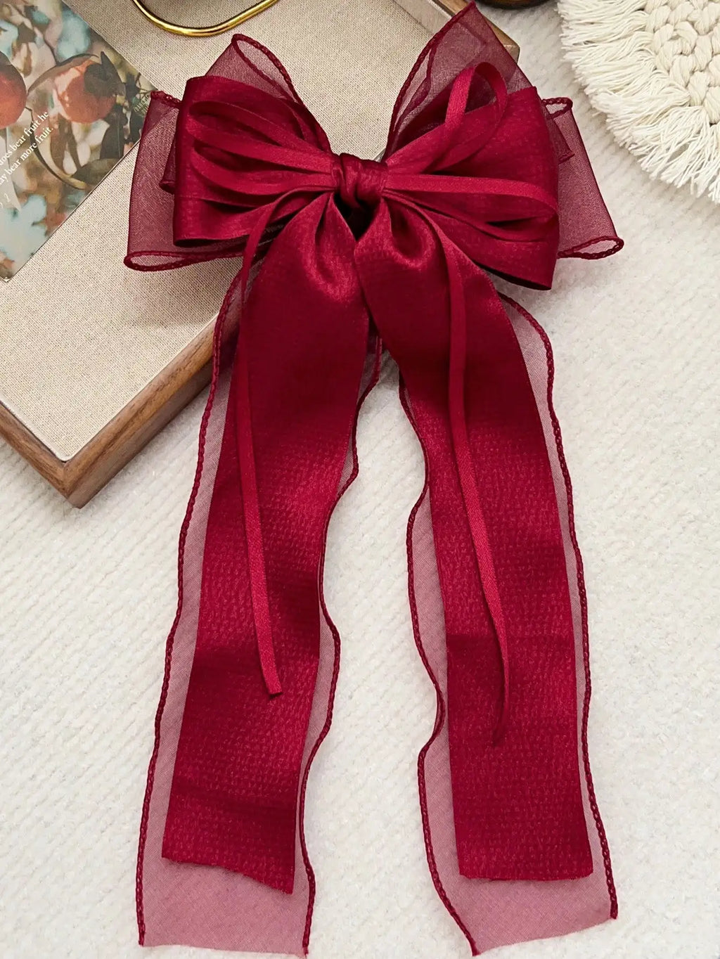 Lace Bow Ribbon Hair Clip