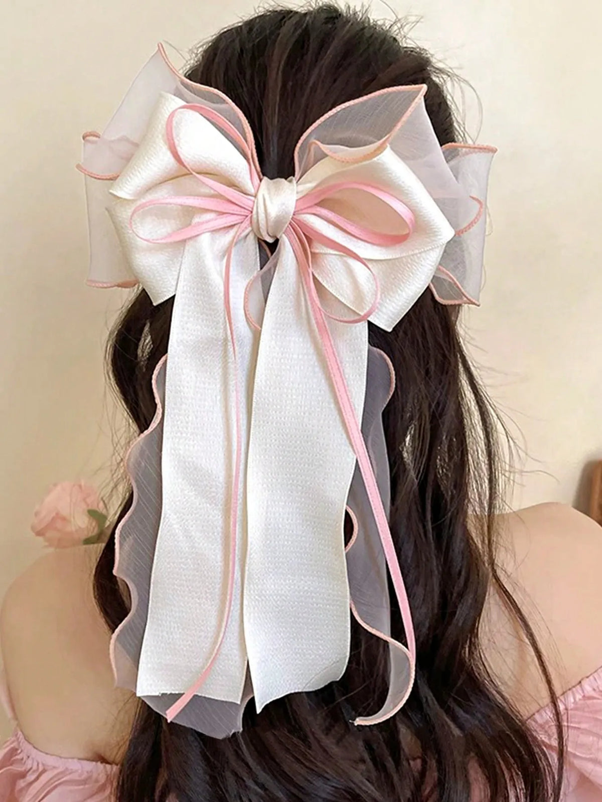Lace Bow Ribbon Hair Clip
