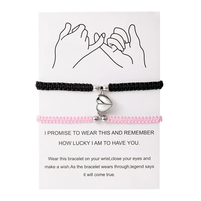 Magnetic Heart Bracelet Set