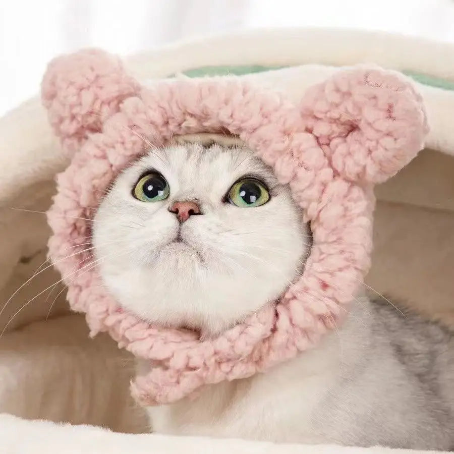 Cozy Animal Hood for Cats & Small Dogs
