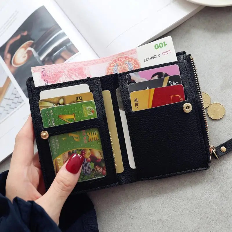 Cherry Embroidered Mini Wallet