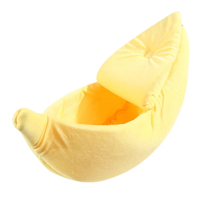 Banana Cozy Cat Bed
