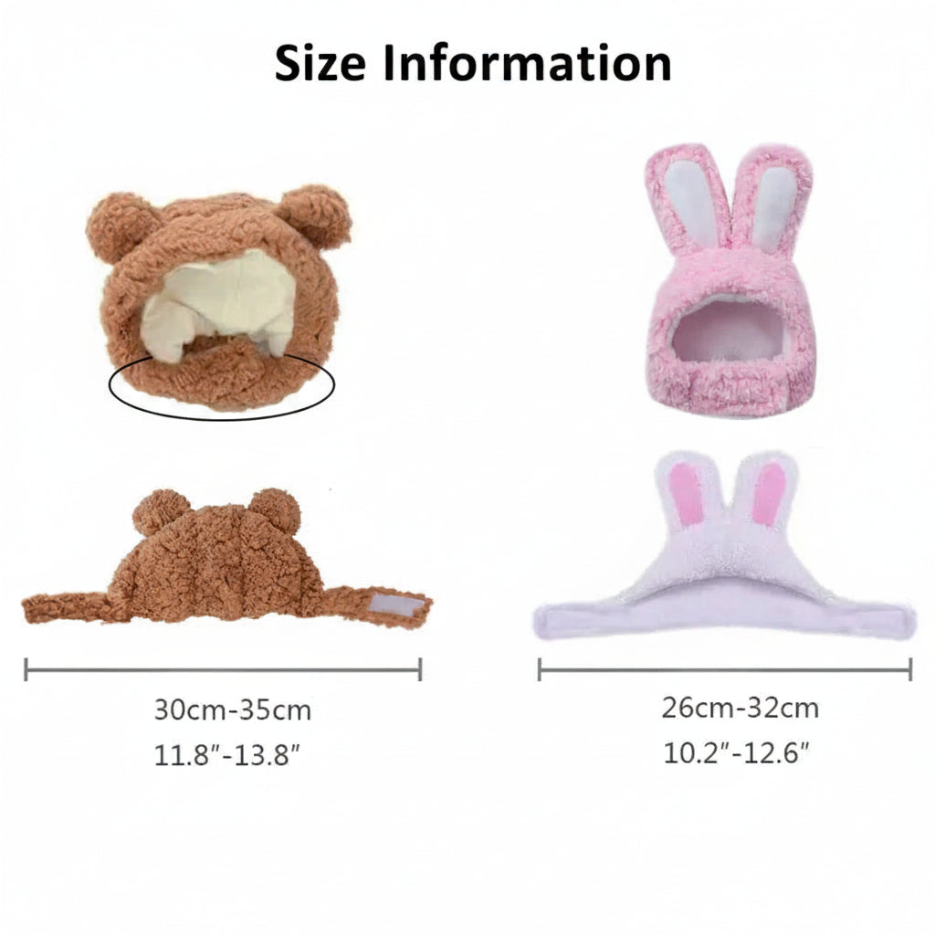 Cozy Animal Hood for Cats & Small Dogs