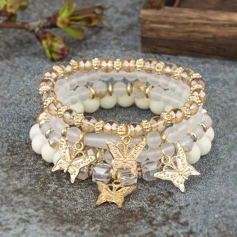 Boho Butterfly Bracelet Set