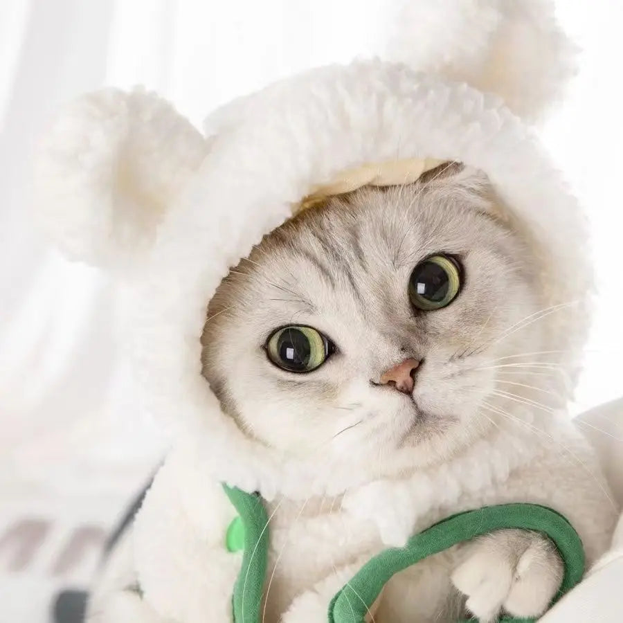 Cozy Animal Hood for Cats & Small Dogs