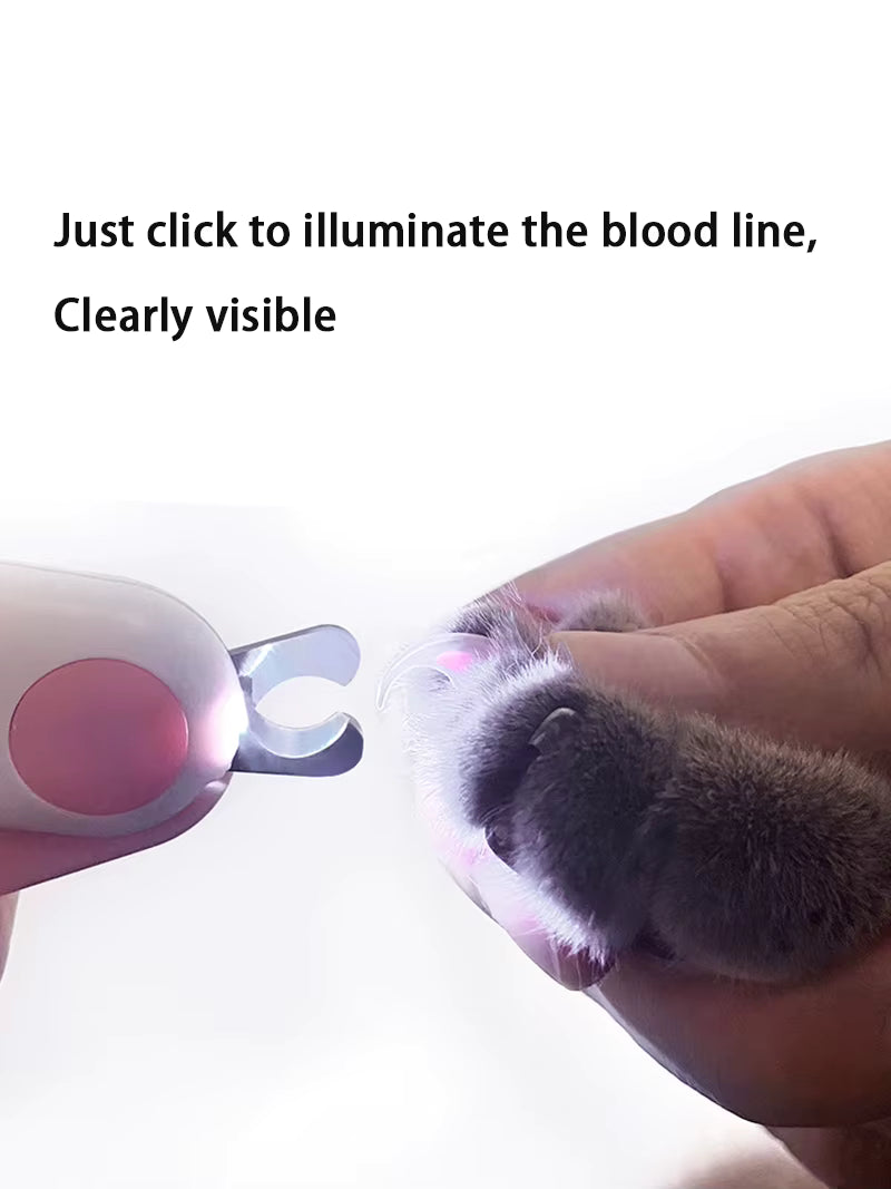LED Cat Nail Clippers – Safe & Precise Trimmer with Built-In Light
