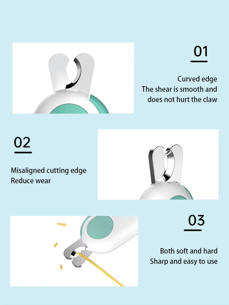 LED Cat Nail Clippers – Safe & Precise Trimmer with Built-In Light